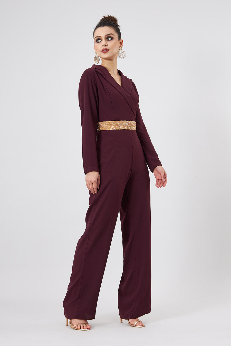 Ruby Formal Jumpsuit With Embellished Belt