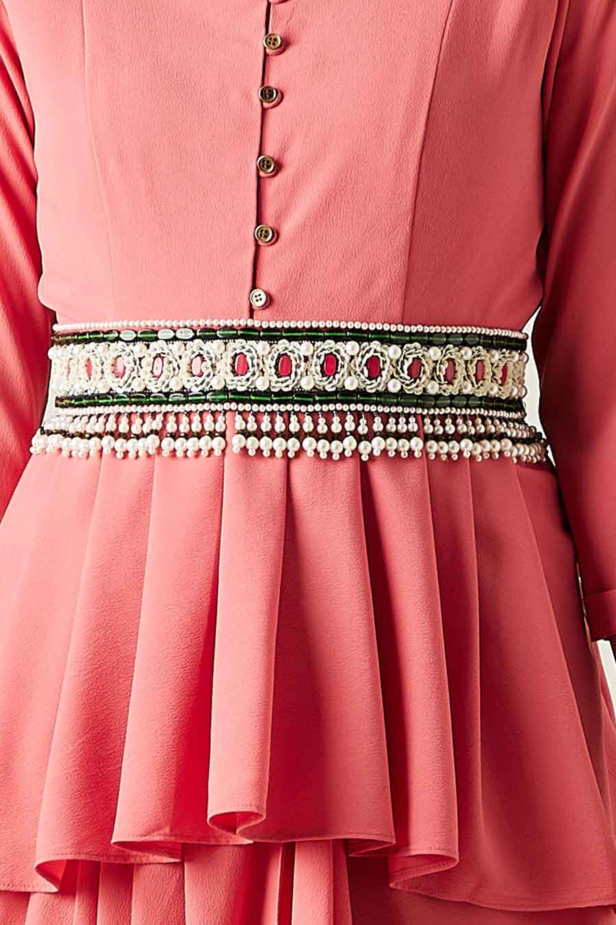 Bead & Pearl Hand Embroidered Belt