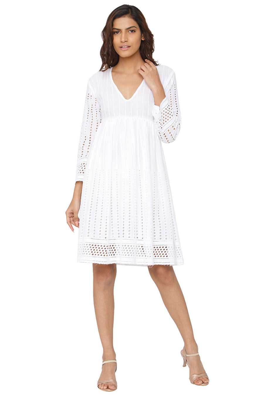 Cut Out White Dress