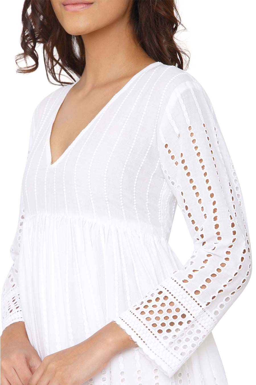 Cut Out White Dress