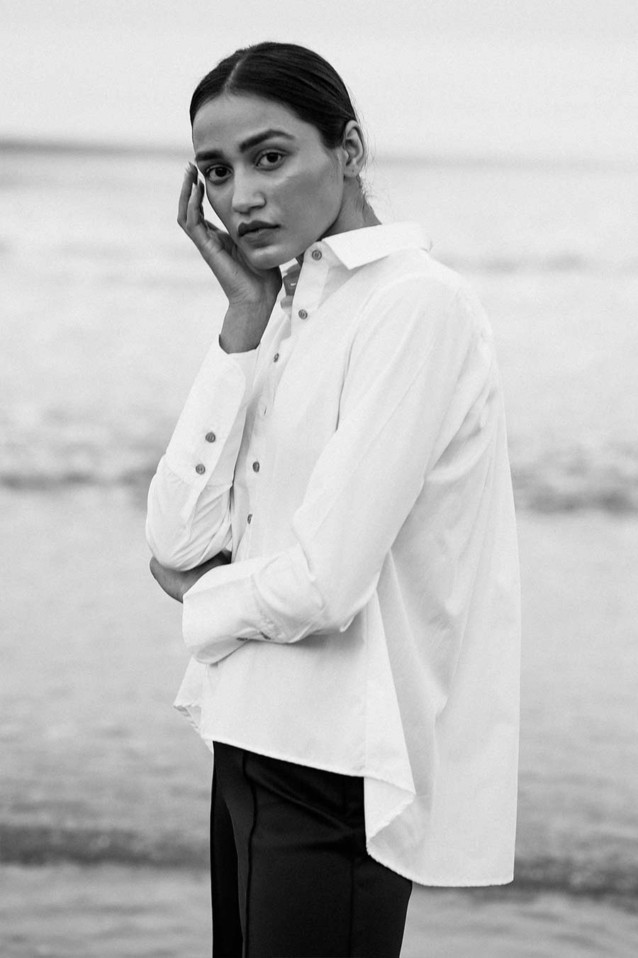 Candice White Poplin Shirt