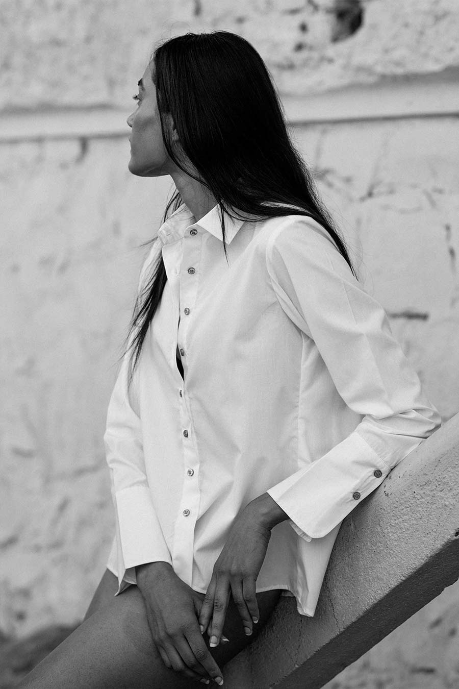 Candice White Poplin Shirt