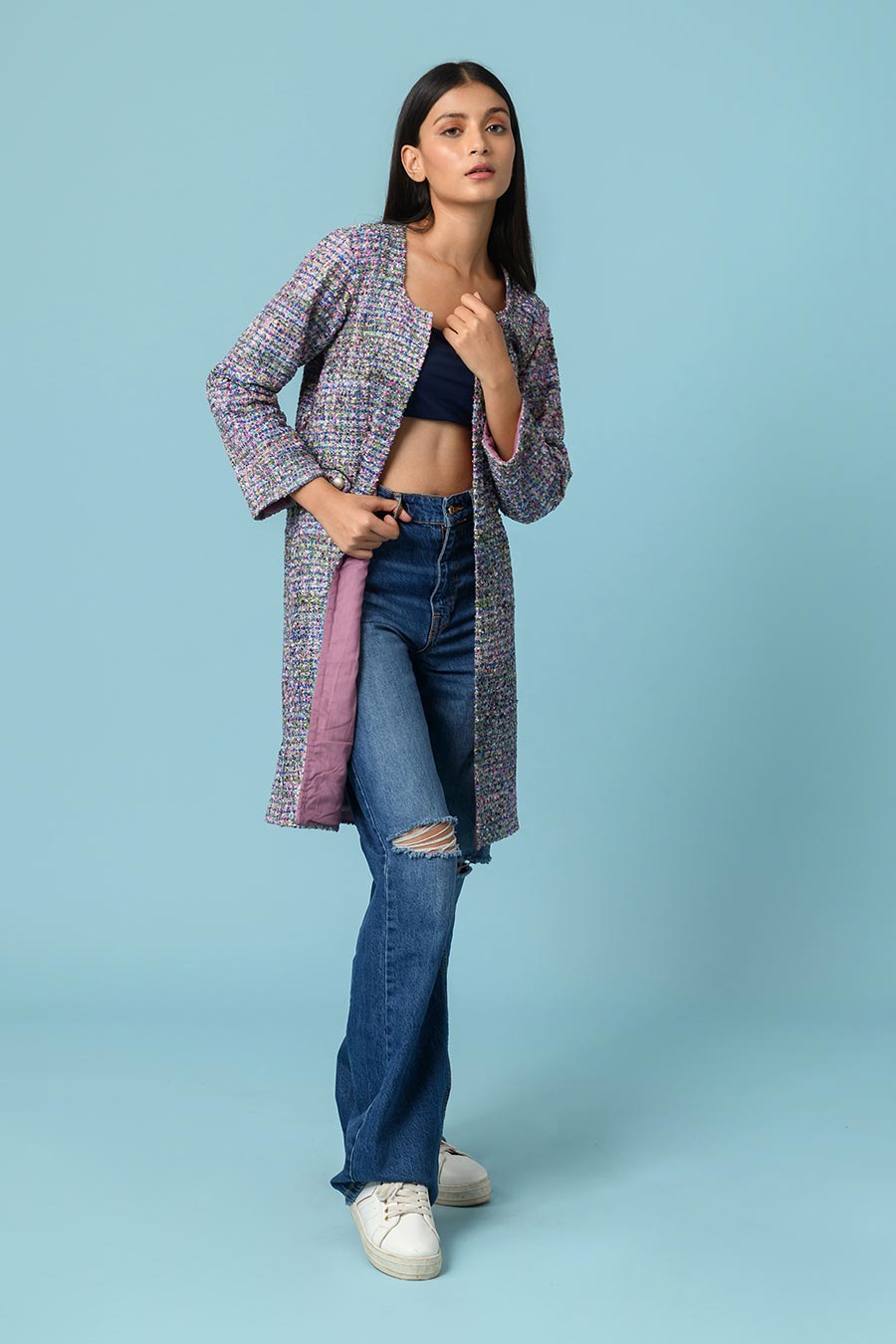 Madelyn Handwoven Long Jacket