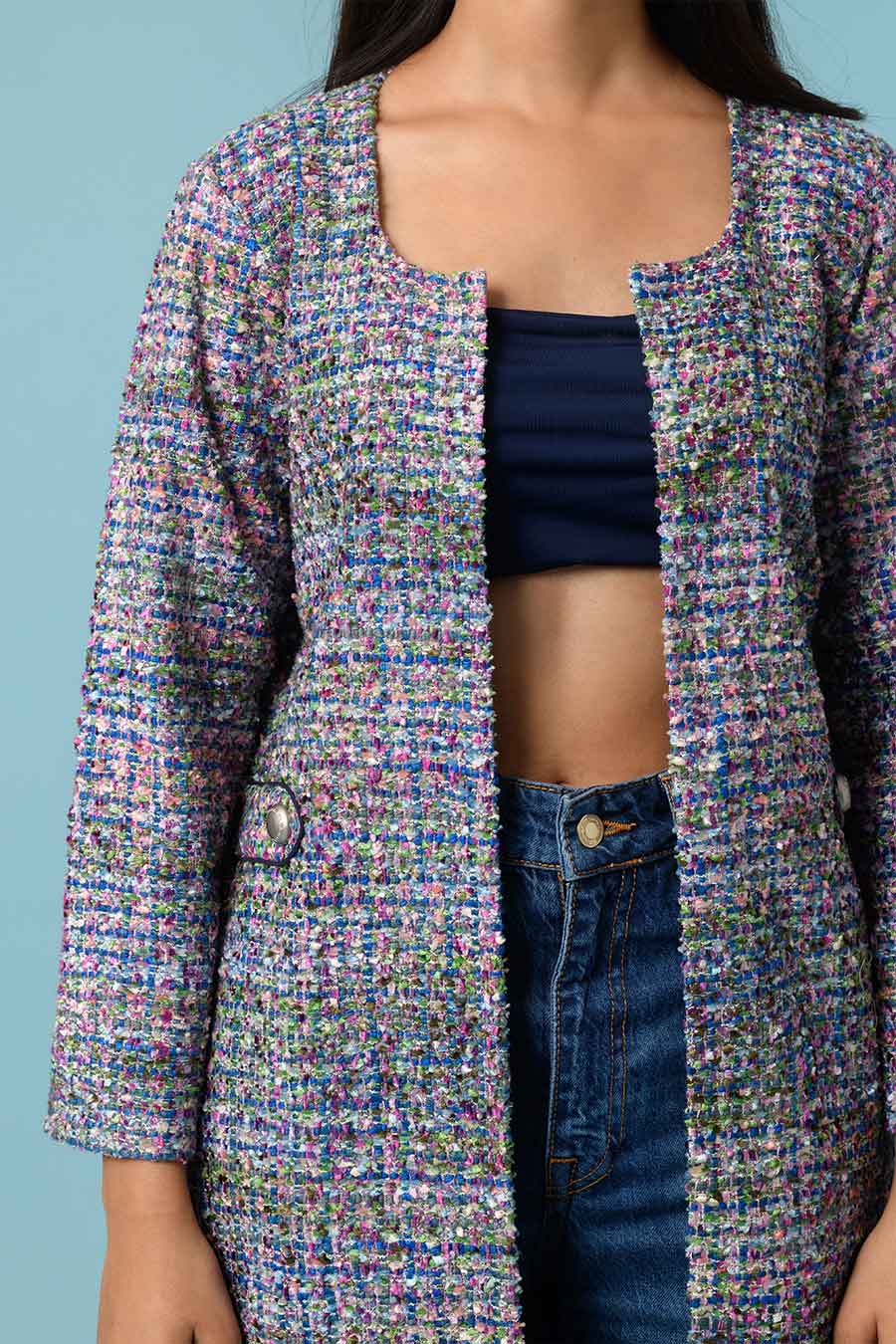 Madelyn Handwoven Long Jacket