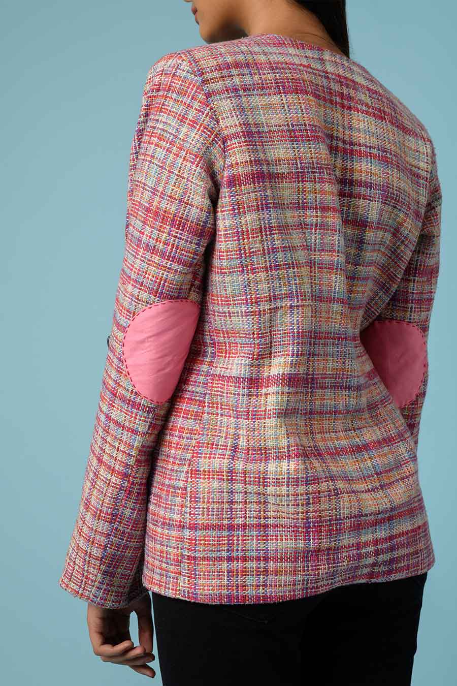 Linnet Pink Handwoven Jacket