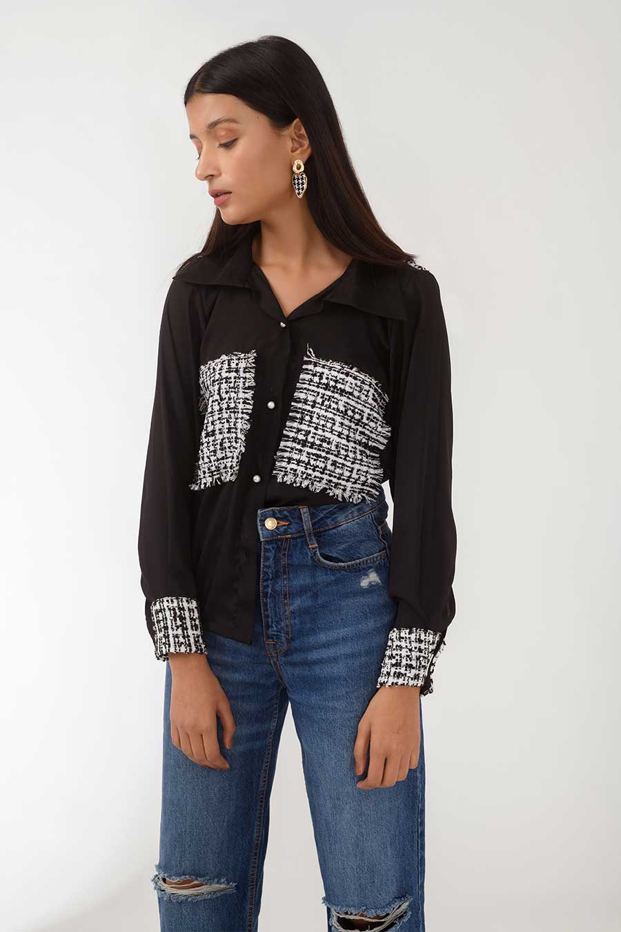 Penelope Handwoven Patched Shirt