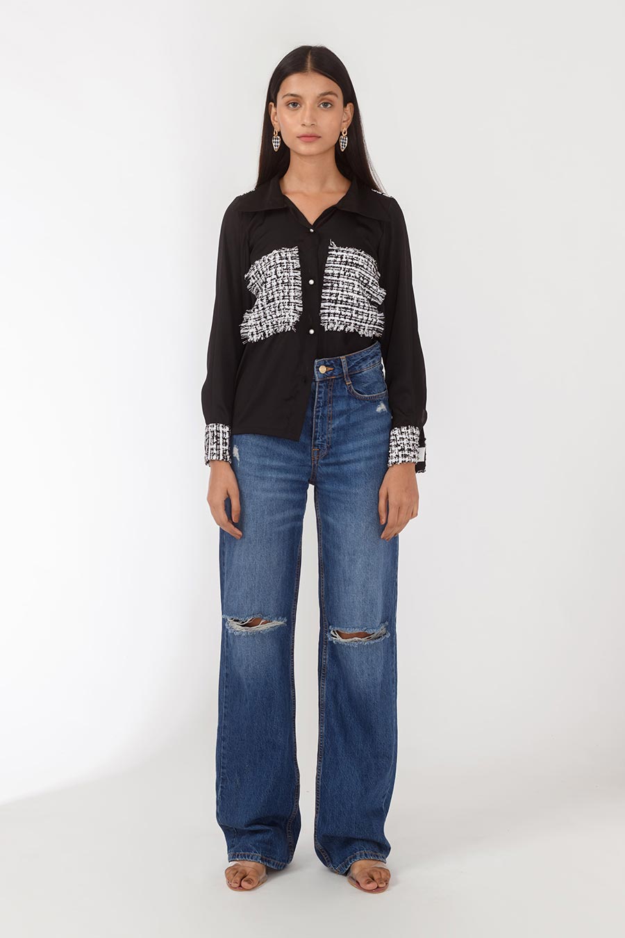 Penelope Handwoven Patched Shirt