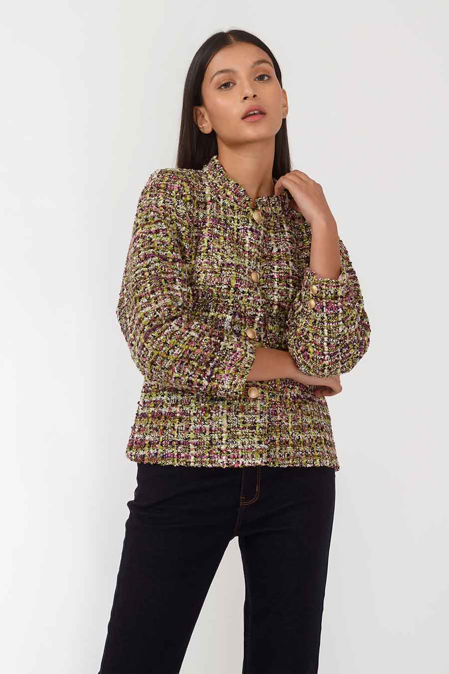 Jade Handwoven Short Jacket