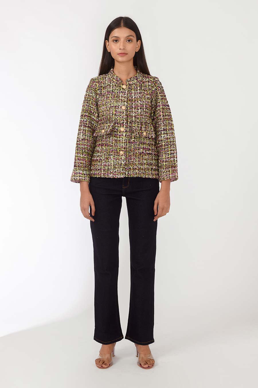 Jade Handwoven Short Jacket