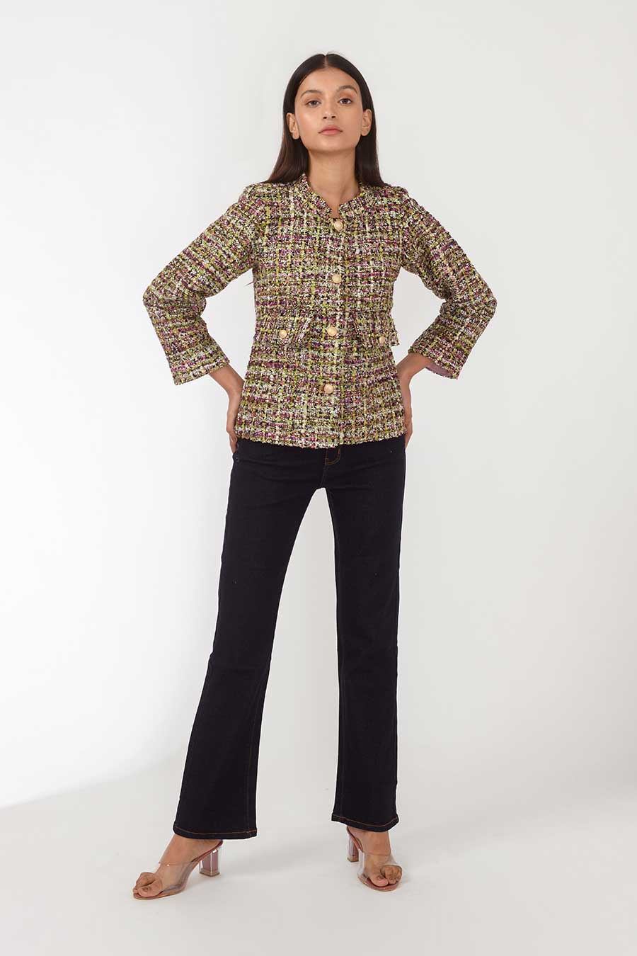 Jade Handwoven Short Jacket