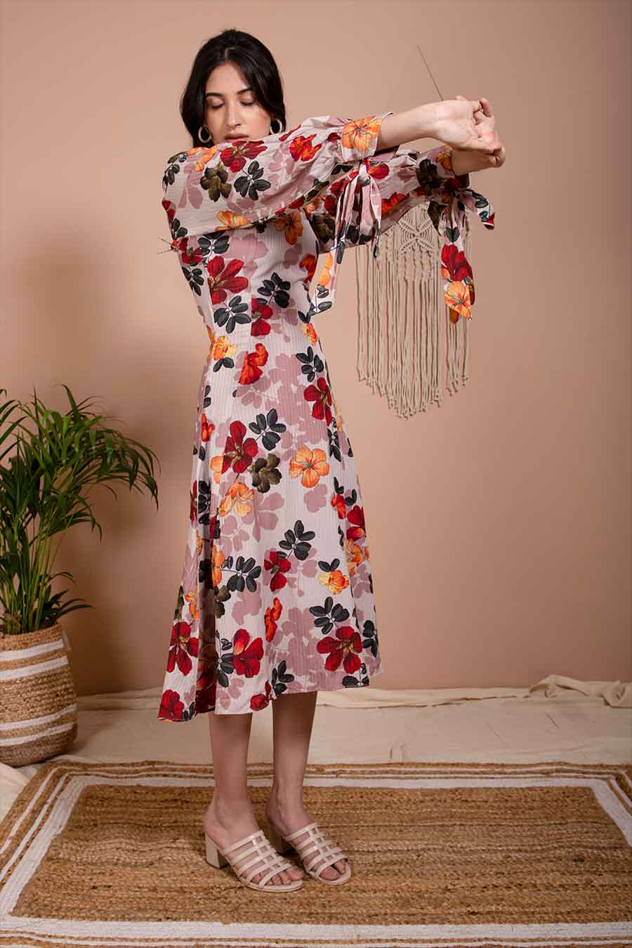 Liana Lilac Organic Bamboo Flared Dress