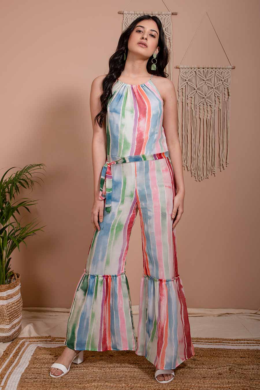 Mia Mulitcolour Chiffon Jumpsuit