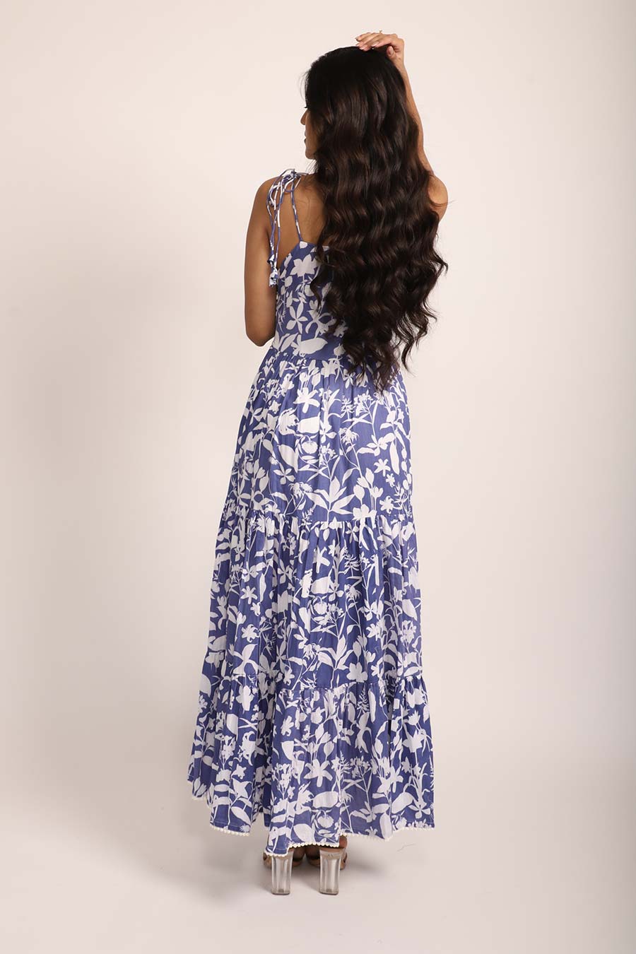 Alice Blue Vegan Silk Maxi Dress