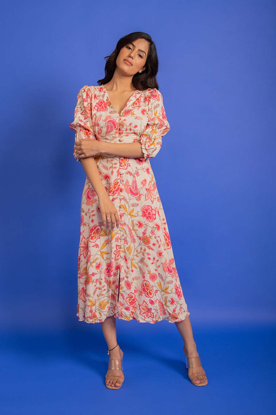 Rhea Tencel Button-Down Midi Dress