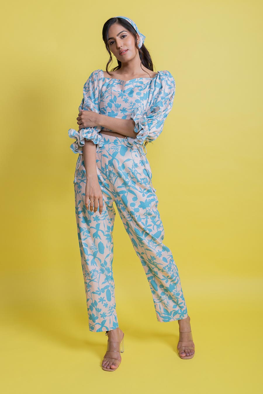 Chiara Printed Vegan Silk Co-Ord Set
