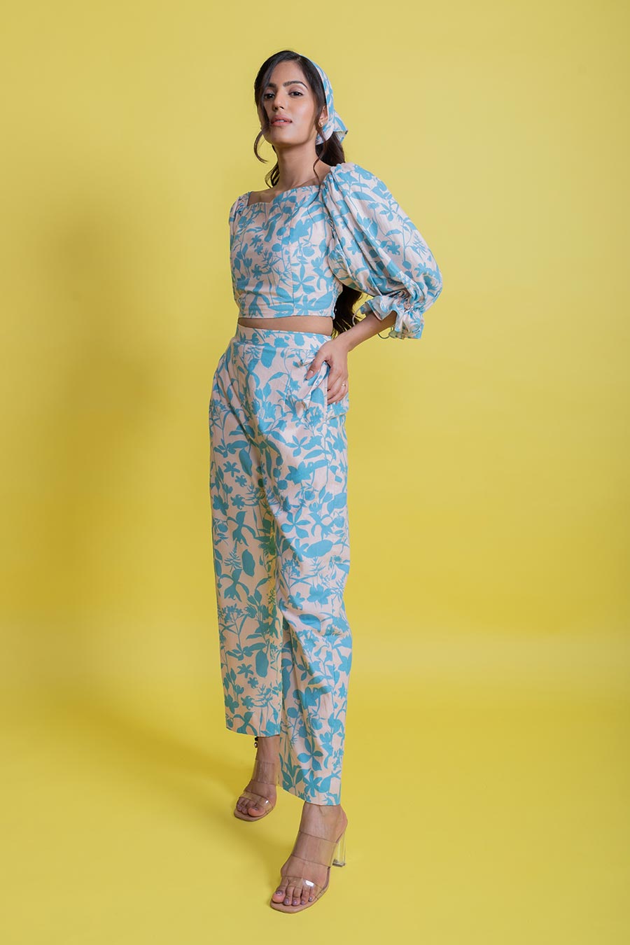 Chiara Printed Vegan Silk Co-Ord Set