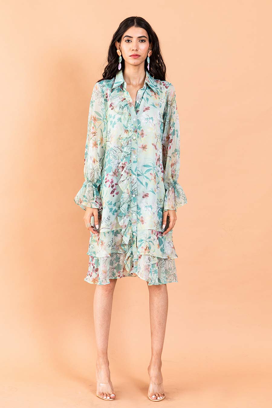 Catmint Jean Printed Dress