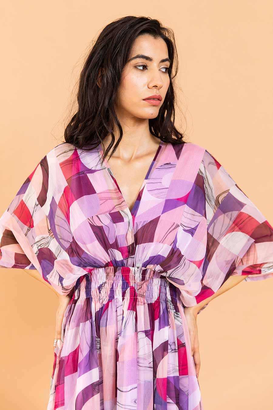 Blush Zayna Printed Kaftan Dress