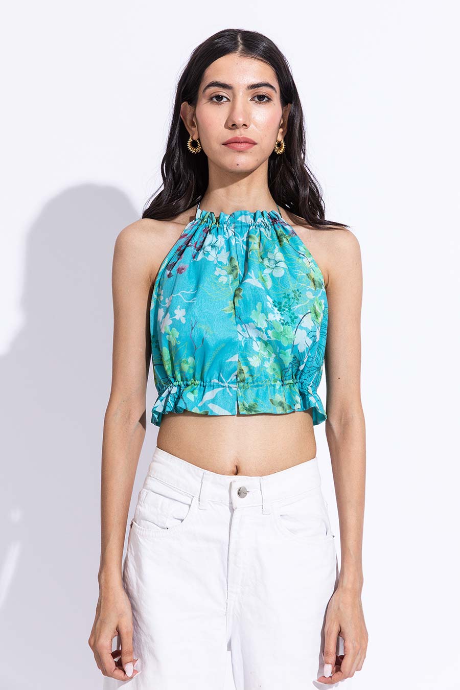 Harbour Anise Printed Top
