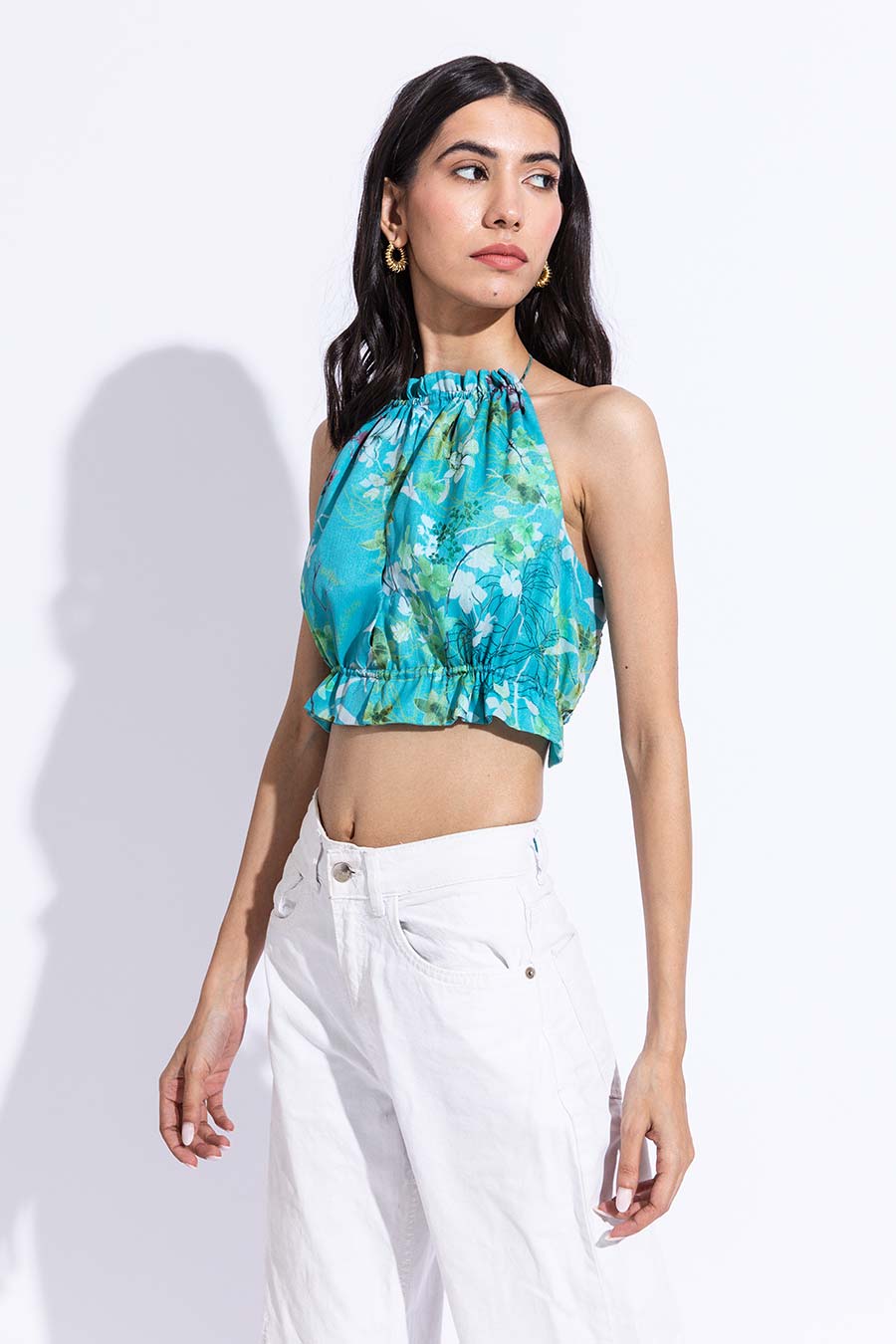 Harbour Anise Printed Top