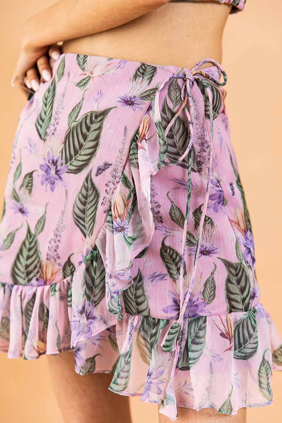 Aester Chiffon Laurell Printed Co-Ord Set