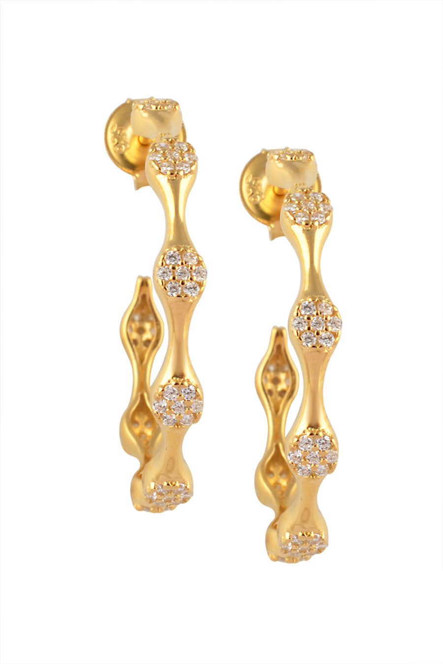 Enchnated Infinity Golden Hoop Earrings