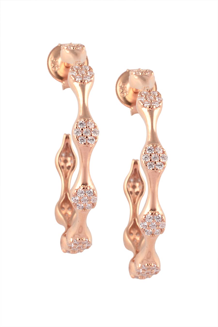 Enchnated Infinity Rose Gold Hoop Earrings