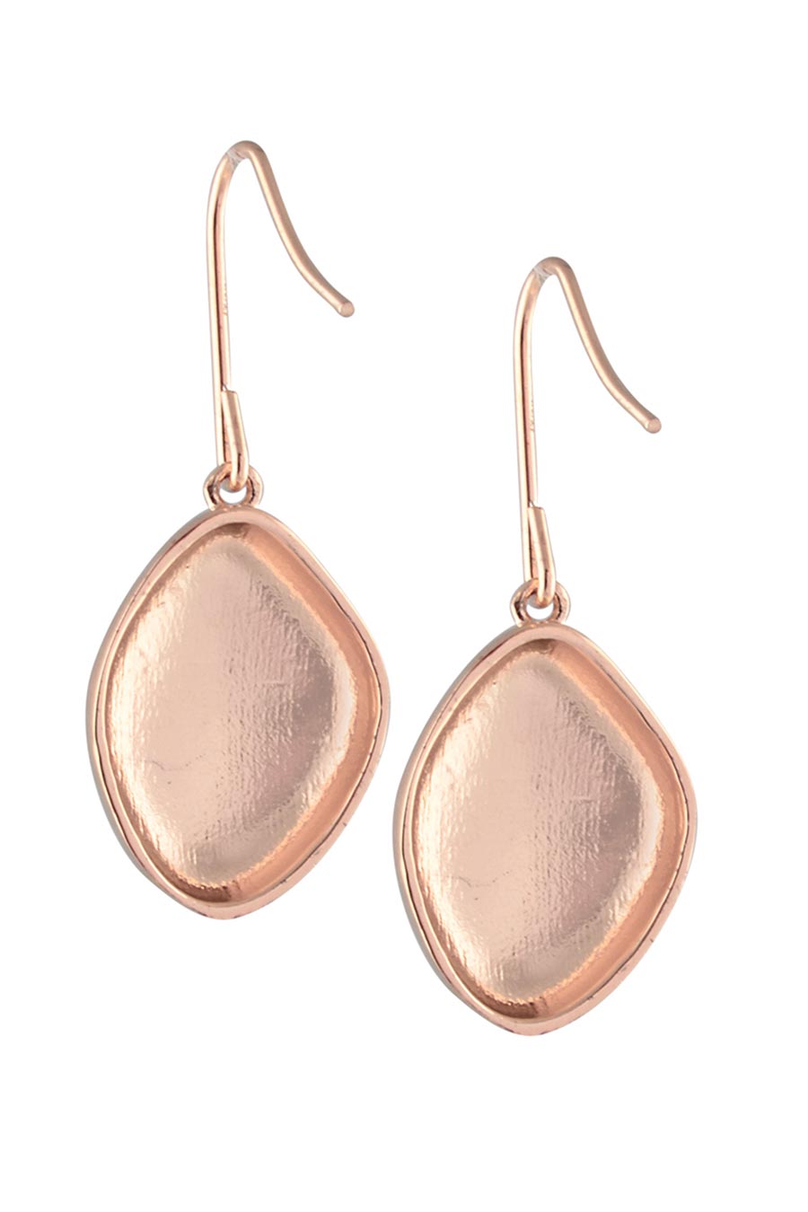 Rose Gold Metal Head Dangler Earrings