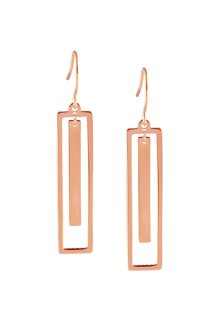 Conjugate Rose Gold Dangler Earrings