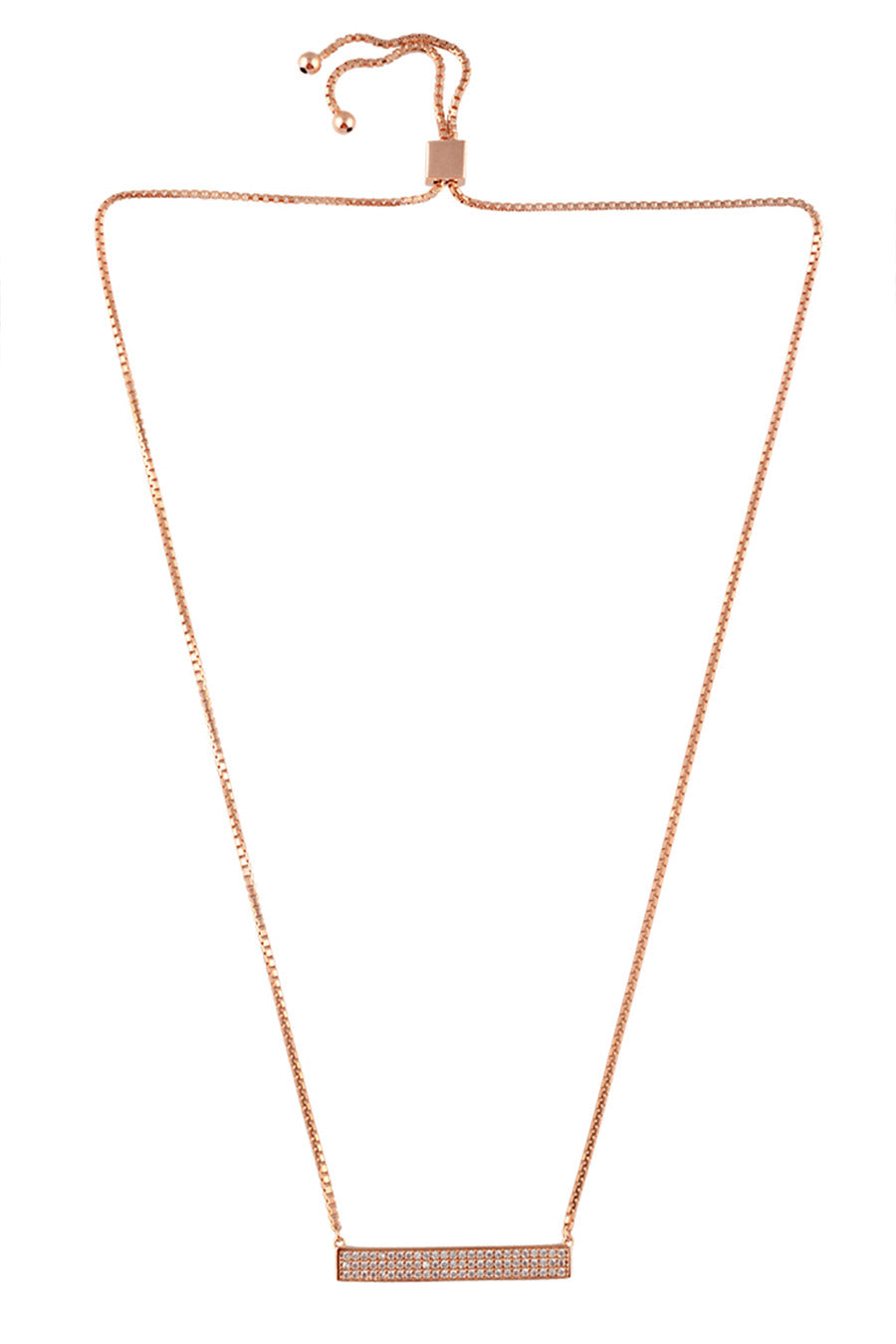 Enchanted Bar Rose Gold Necklace