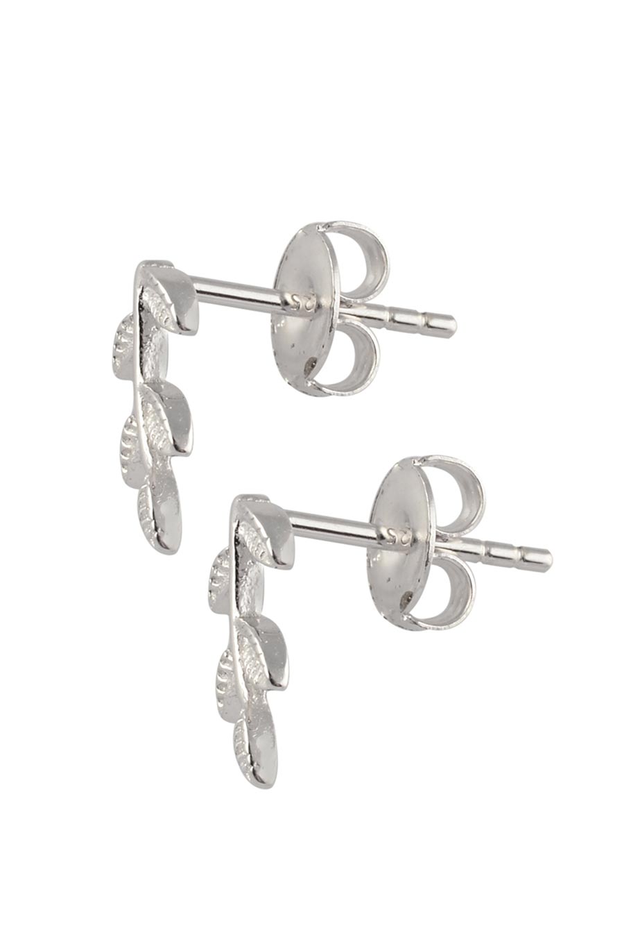 Foliage Silver Stud Earrings