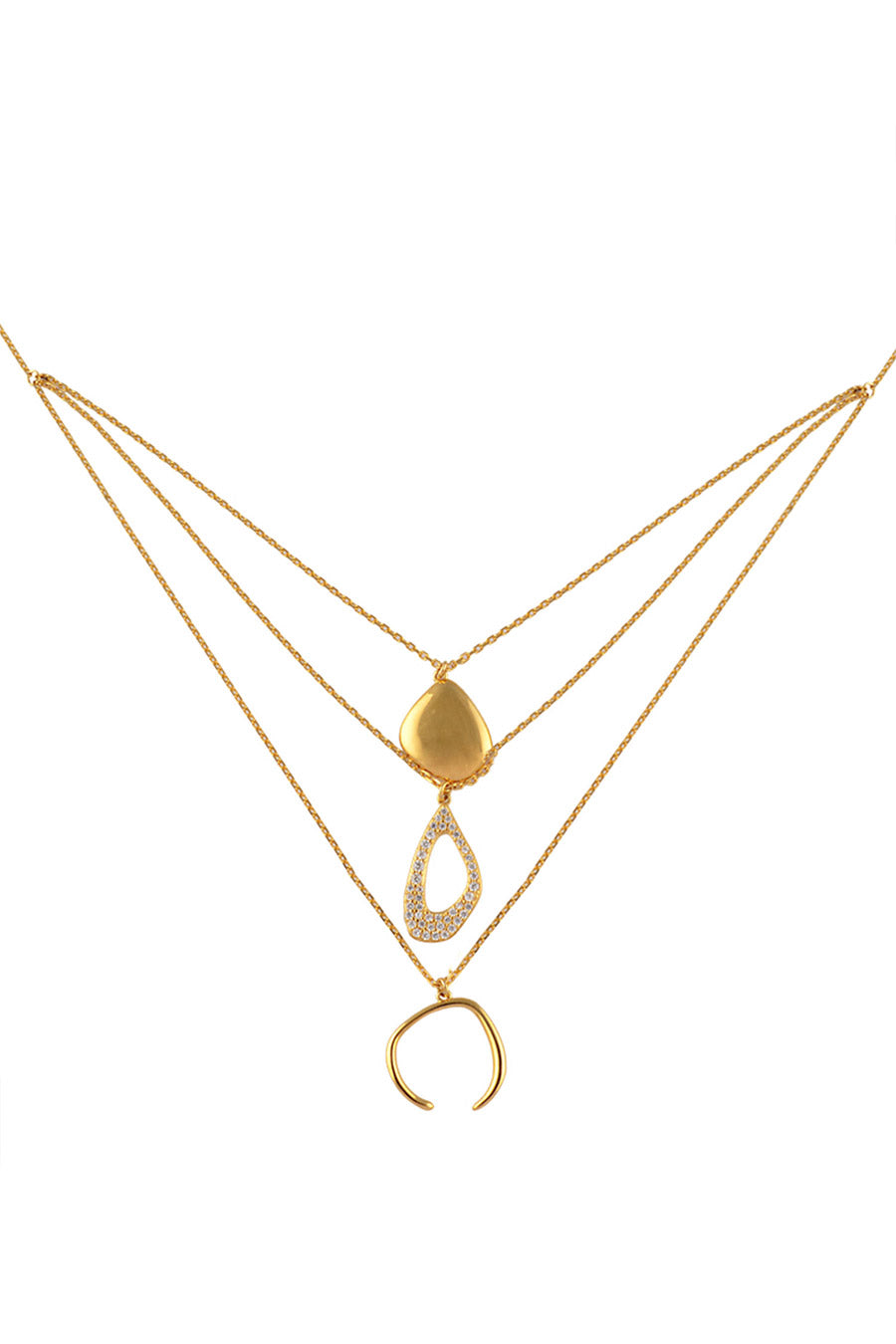Enchanted Multi Layered Golden Necklace