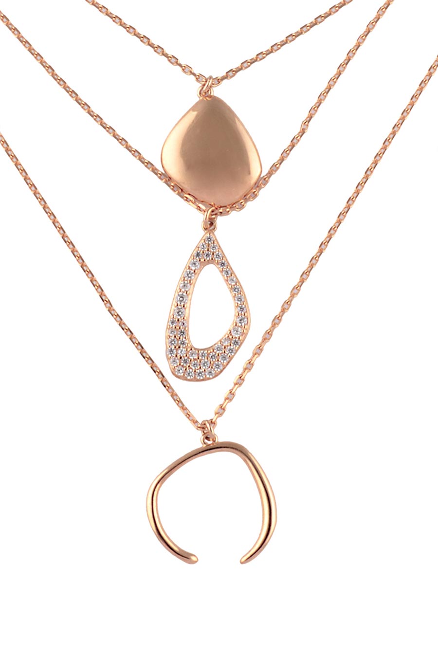 Enchanted Multi Layered Rose Gold Necklace