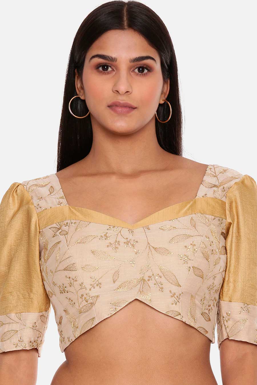 Beige Embroidered Blouse