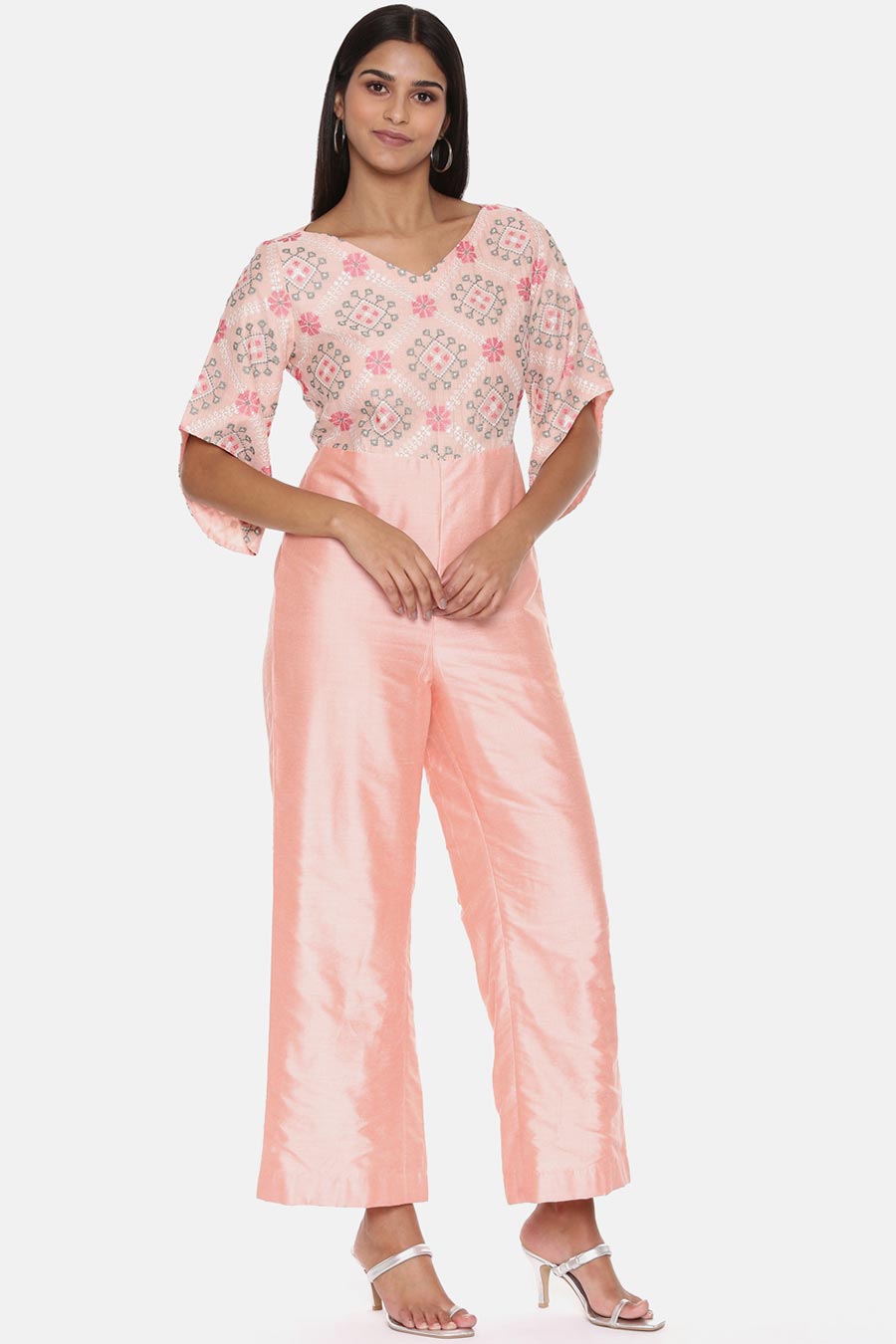 Pink Printed Jumpsuit