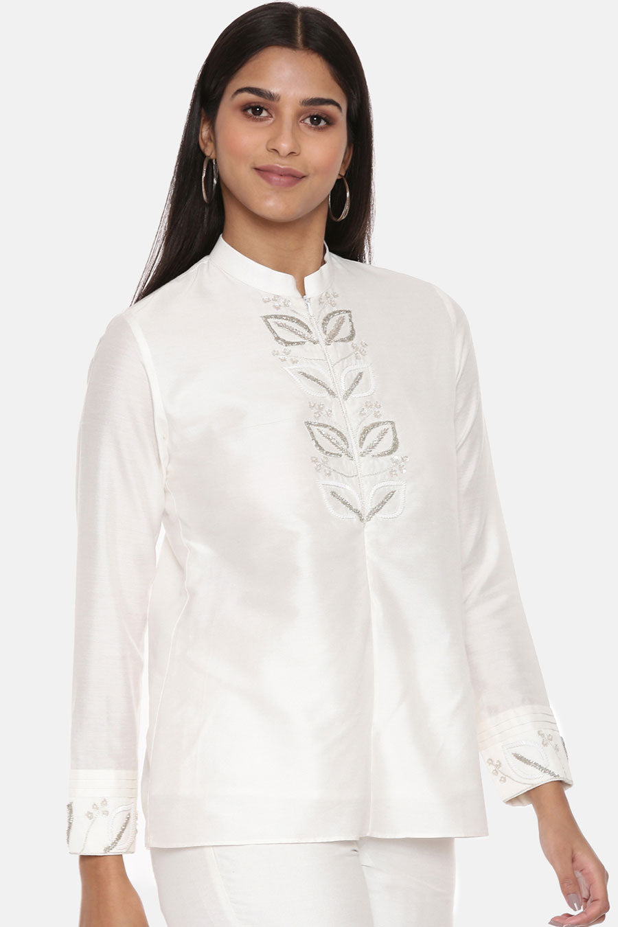 White Embroidered Top