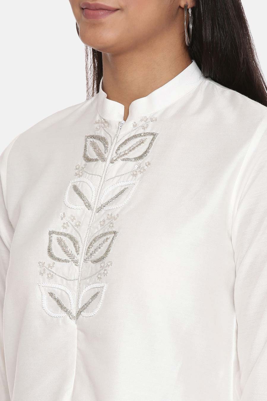 White Embroidered Top