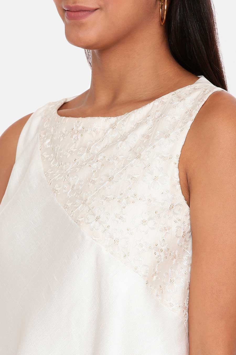 White Embroidered Top