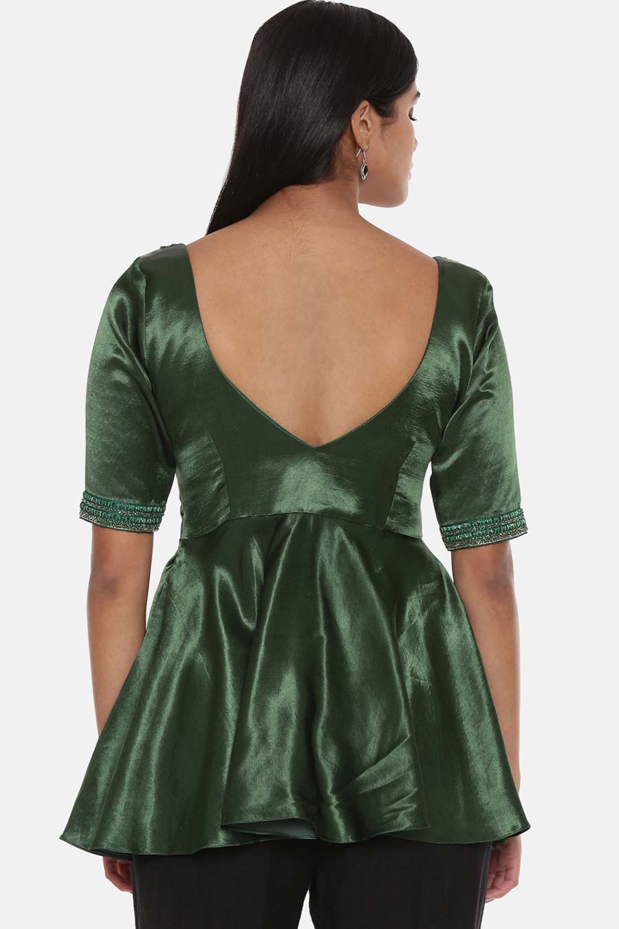 Green Embroidered Top