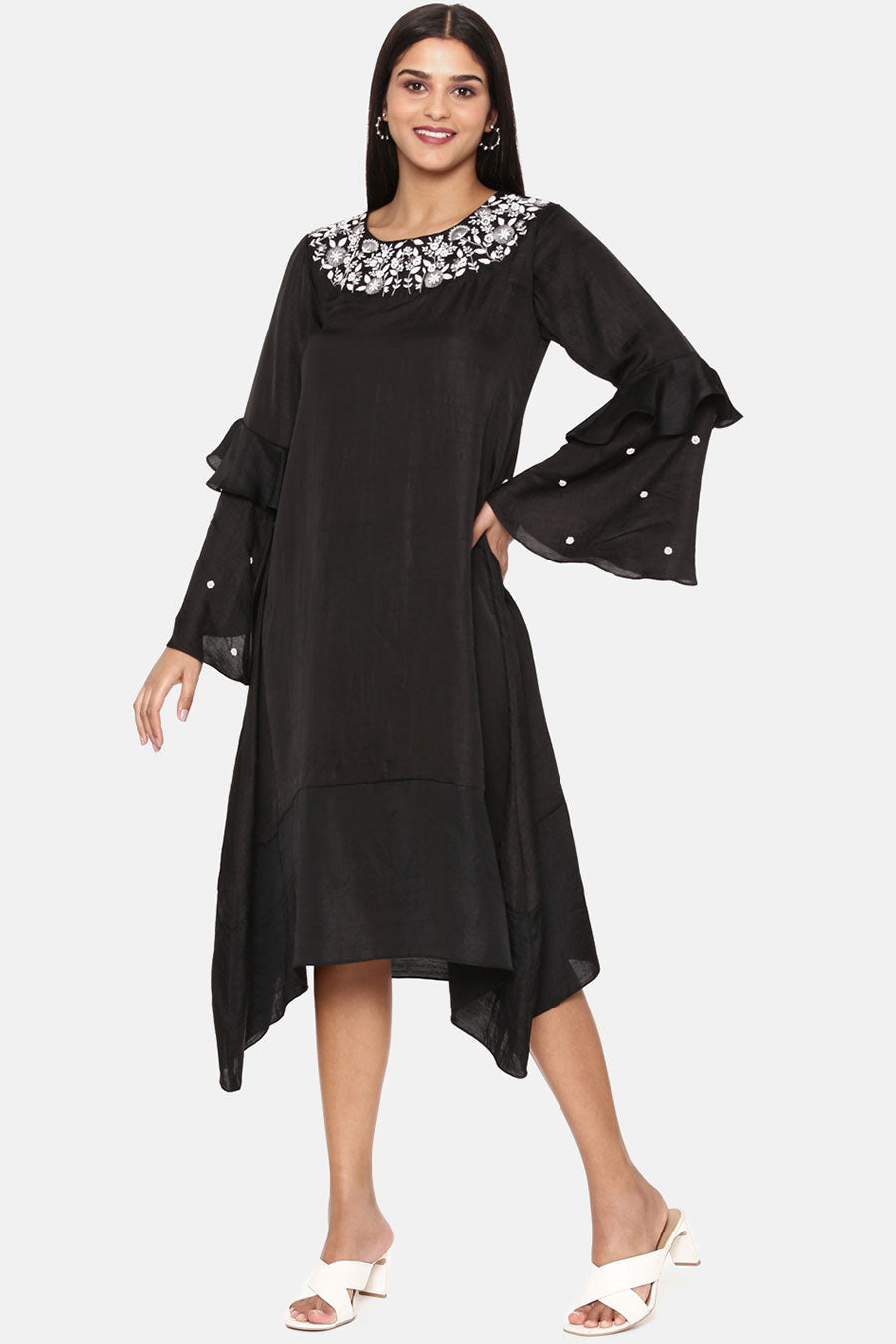 Black Embroidered Dress