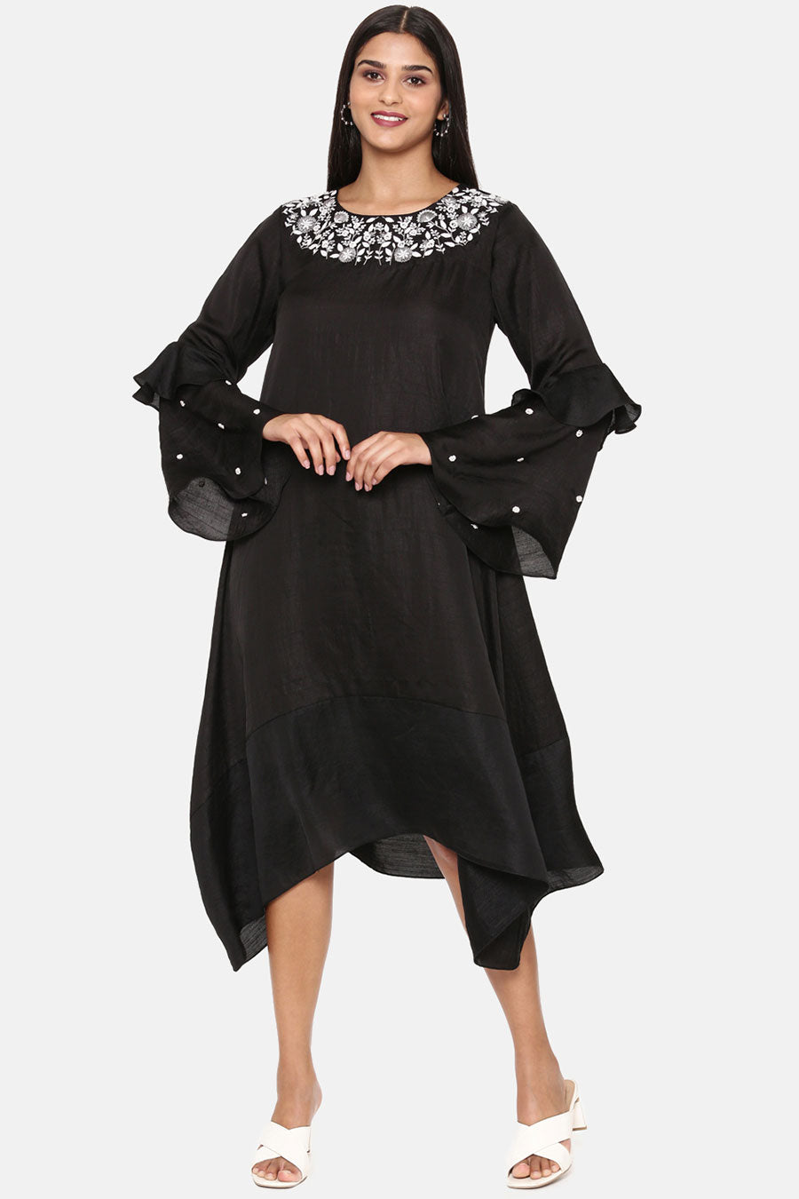 Black Embroidered Dress