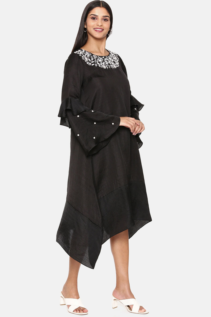Black Embroidered Dress
