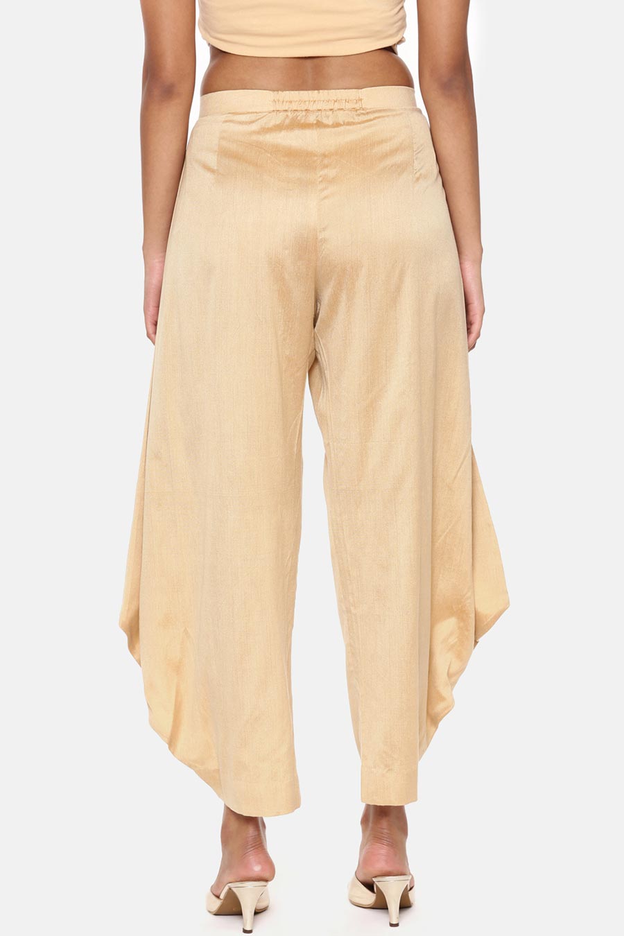 Gold Silk Dhoti Pants