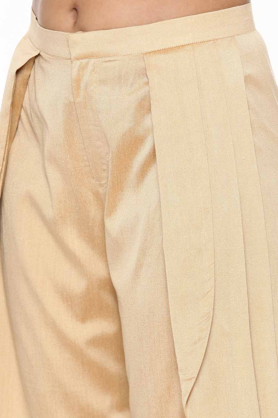 Gold Silk Dhoti Pants