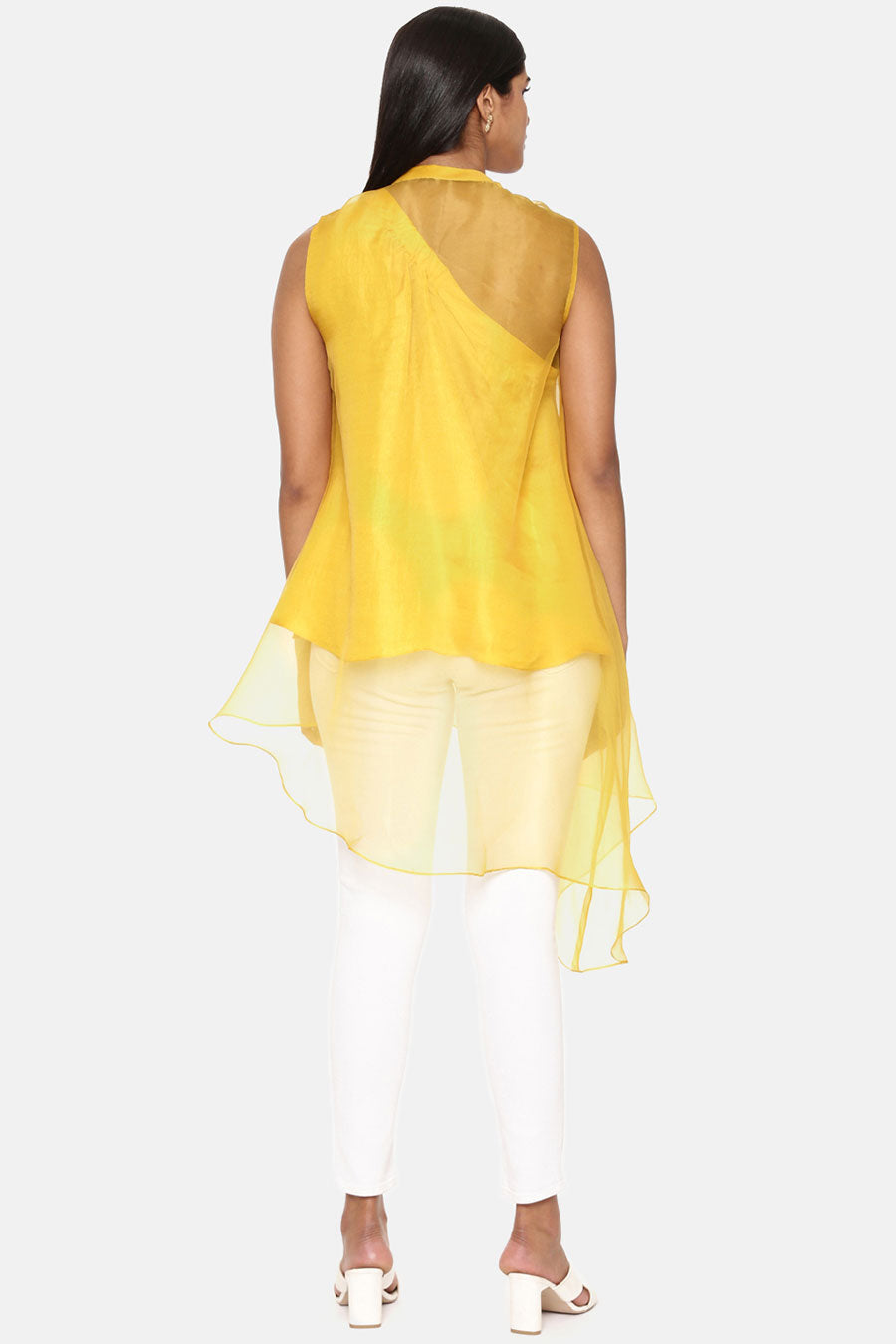 Yellow Organza Silk Top