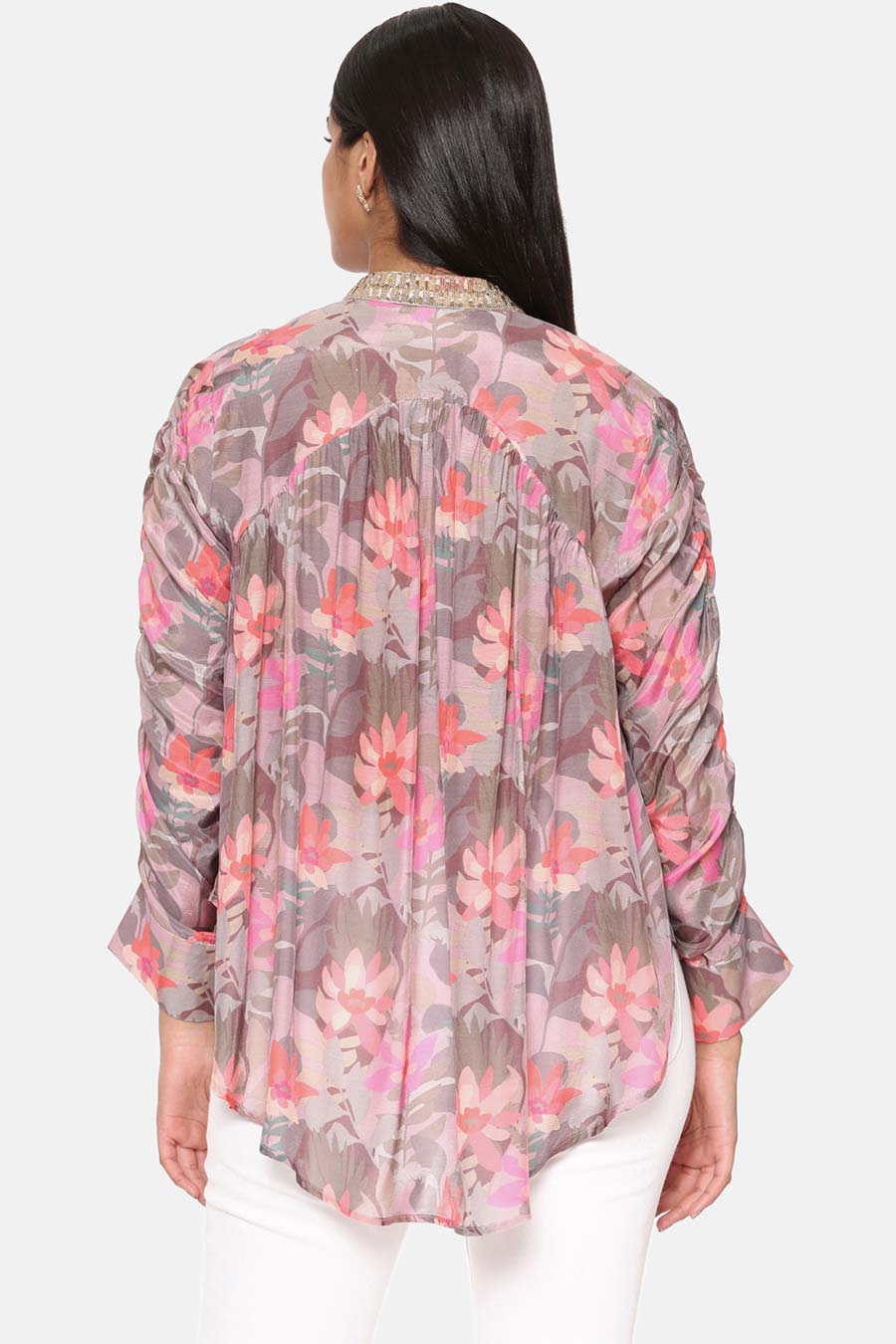 Multicolour Printed Muslin Shirt