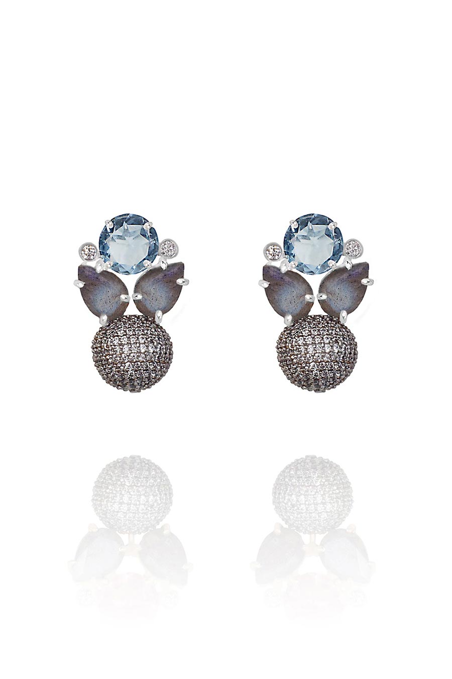 Bluette Pave Stud Earrings