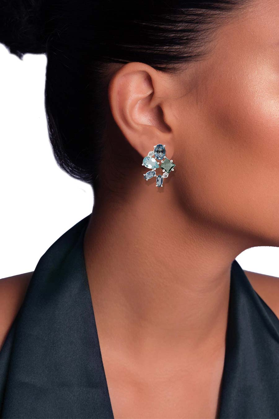Bluette Mariko Cluster Stud Earrings