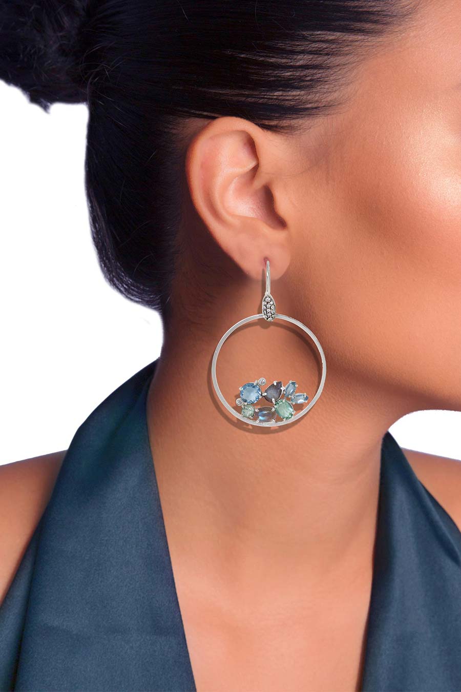 Bluette Cradle Hoop Earrings