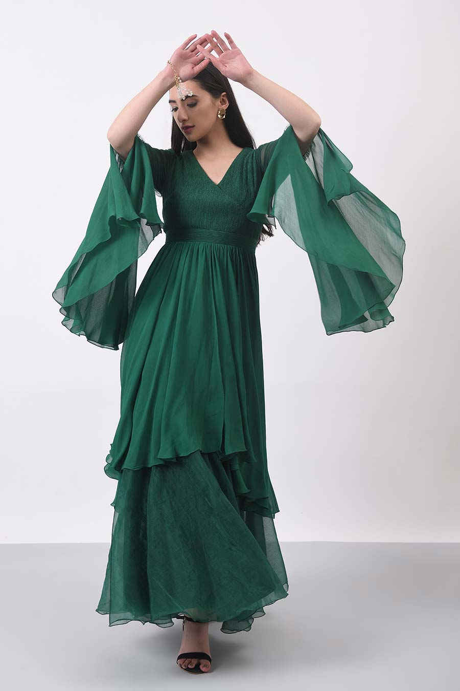 Green Layered Dress